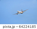 離陸直後の飛行機　背中　熊本空港 64224185