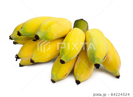 Pisang Awak banana on white background.  64224324