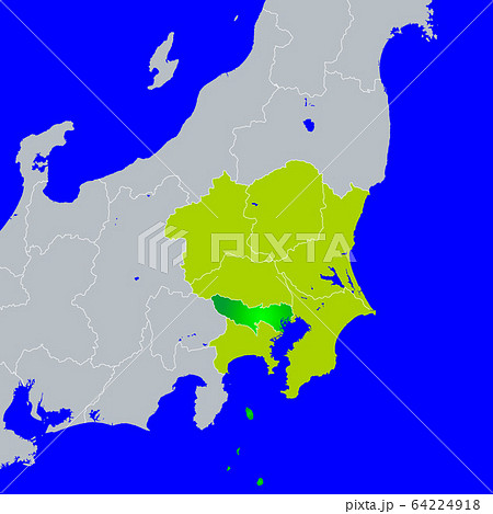 東京都地図と関東地方 東京都地図と関東地方 64224918