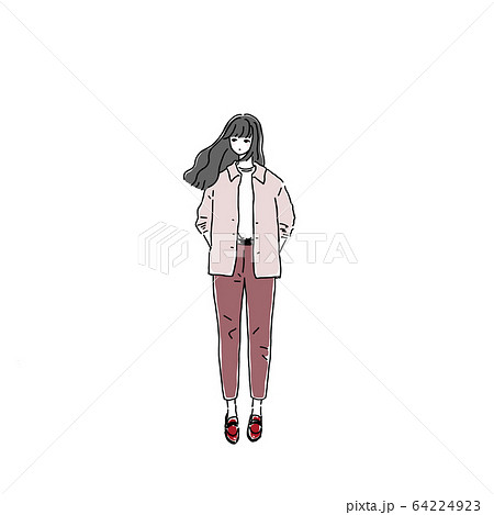 ローファーをはいた女性 ローファーをはいた女性 64224923