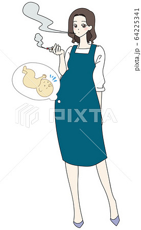 Pregnant woman smoking 64225341