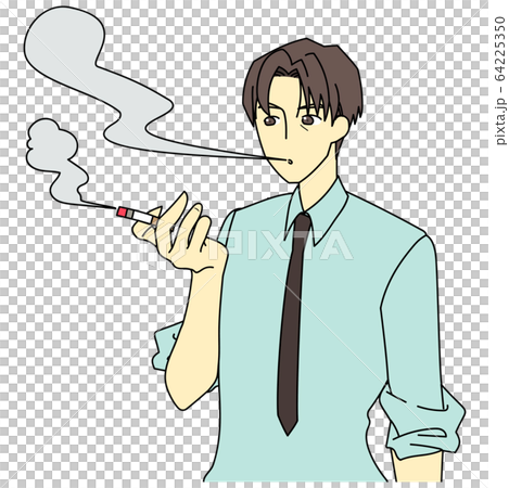 Men smoking cigarettes Men smoking cigarettes 64225350