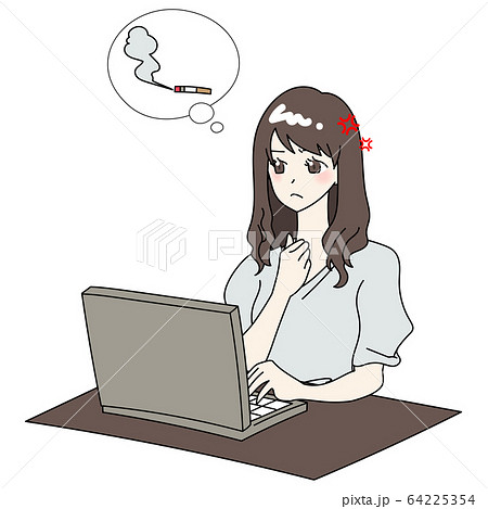 Frustrated person with cigarette Frustrated person with cigarette 64225354