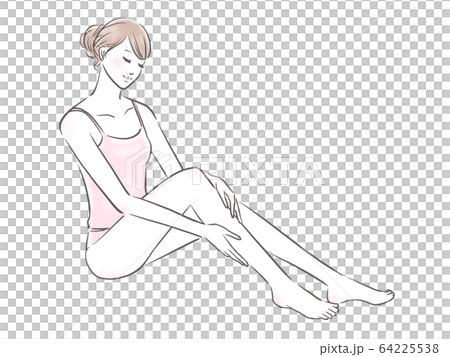 Women who do body care (pink) Women who do body care (pink) 64225538