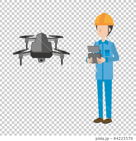Drone Operation Man Stock Illustration