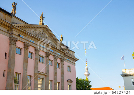 The Berlin State Opera and Berlin TV tower in Germany The Berlin State Opera and Berlin TV tower in Germany 64227424