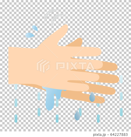 濡れた手のイラスト素材 濡れた手のイラスト素材