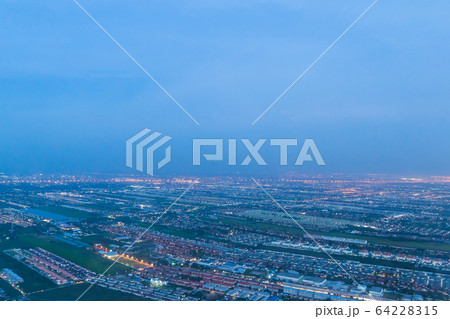 Beautiful city night sky background. 64228315