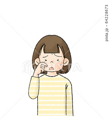 女の子 表情 泣き顔 のイラスト素材 64228673 Pixta