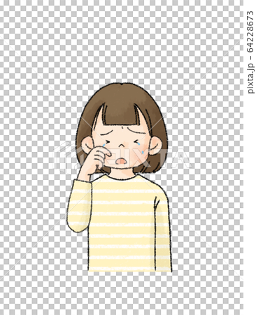 女の子 表情 泣き顔 のイラスト素材