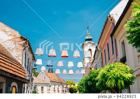 Szentendre medieval old town main square street in Hungary Szentendre medieval old town main square street in Hungary 64228925