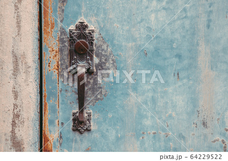 Vintage style door and doorknob Vintage style door and doorknob 64229522