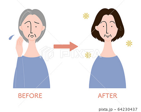 ヘアスタイルによる見た目の変化/シニア女性 ヘアスタイルによる見た目の変化/シニア女性 64230437