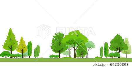 木の風景イラスト 背景素材のイラスト素材