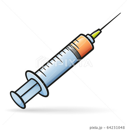 Vector Syringe Drawing Isolated Designのイラスト素材