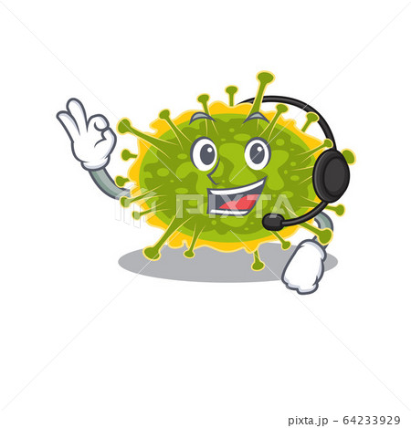 A gorgeous insthoviricetes mascot character concept wearing headphone 64233929