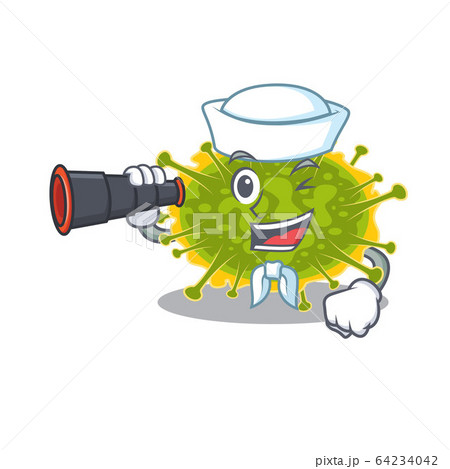 A cartoon icon of insthoviricetes Sailor with binocular 64234042