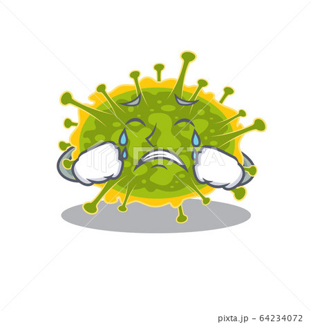 Cartoon character design of insthoviricetes with a crying face 64234072