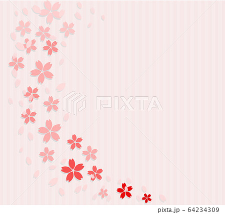 桜の花びら背景のイラスト素材