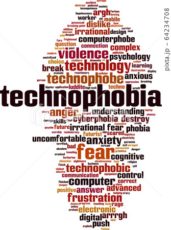 Technophobia word cloud Technophobia word cloud 64234708