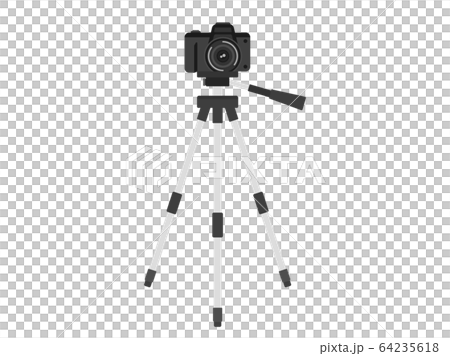 一眼レフカメラと三脚のイラスト 64235618
