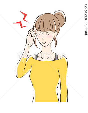頭痛に悩む女性 頭痛に悩む女性 64235723