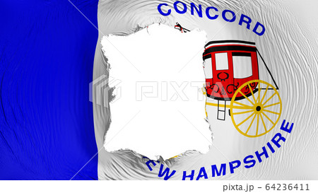 Square hole in the Concord capital city flag Square hole in the Concord capital city flag 64236411