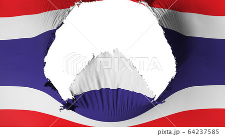 Big hole in Thailand flag 64237585