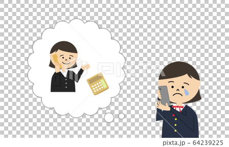 電話相談　女子高生　涙 64239225