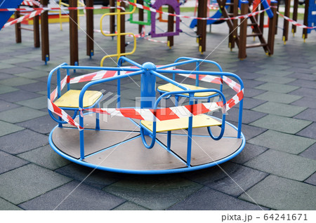 Children's playground is closed. Ban on children Children's playground is closed. Ban on children 64241671