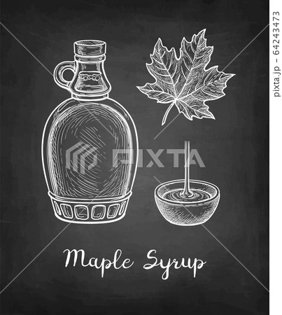 Maple Syrup Chalk Sketch のイラスト素材