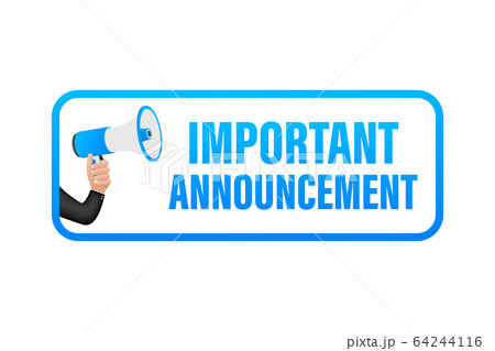 Hand Holding Megaphone with important 64244116