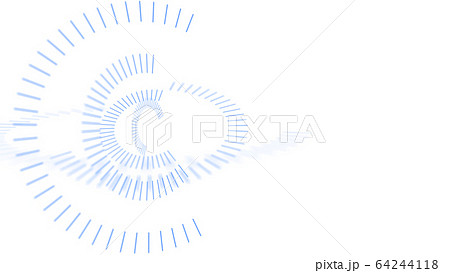 CGライン　回転する放射状に広がった線 64244118