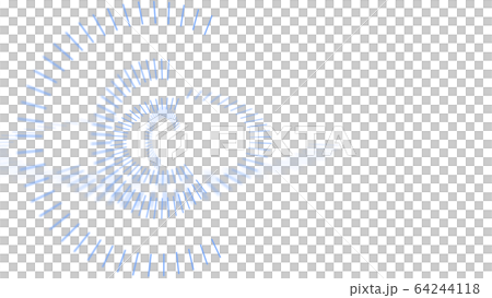 CGライン　回転する放射状に広がった線 64244118