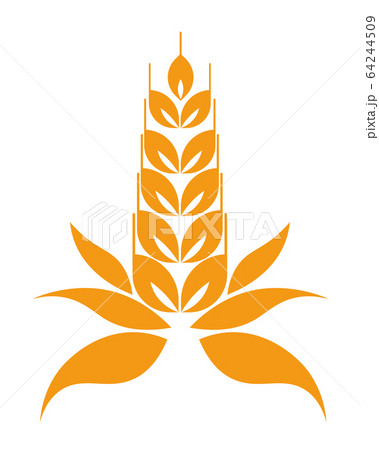 Spikelets icon, ear of wheat bakery shop sign Spikelets icon, ear of wheat bakery shop sign 64244509