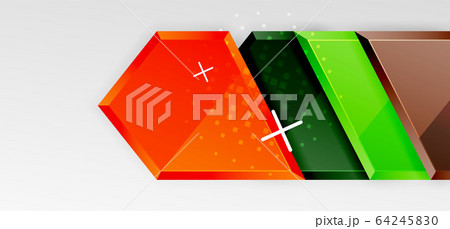 Metal glossy shiny geometric shapes with 3d effect composition. Techno futuristic vector abstract background For Wallpaper, Banner, Background, Card, Book Illustration, landing page Metal glossy shiny geometric shapes with 3d effect composition. Techno futuristic vector abstract background For Wallpaper, Banner, Background, Card, Book Illustration, landing page 64245830