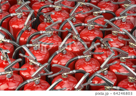 A lot of fire extinguishers. Protection and 64246803