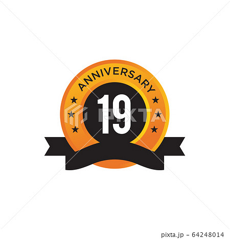 19th year anniversary logo design vector template 19th year anniversary logo design vector template 64248014