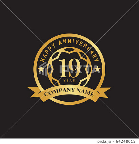 19th year anniversary logo design vector template 19th year anniversary logo design vector template 64248015
