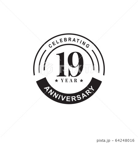 19th year anniversary logo design vector template 19th year anniversary logo design vector template 64248016