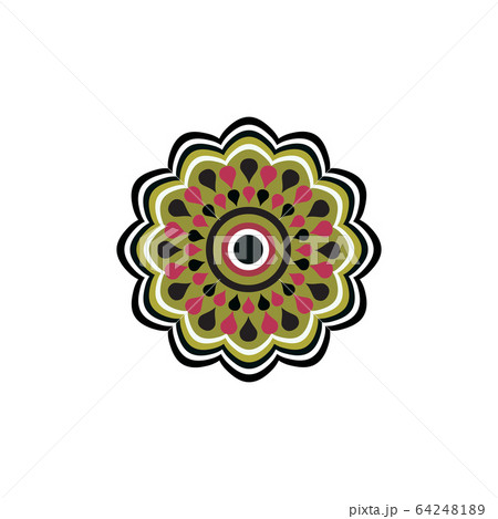Aboriginal art dots painting icon logo design Aboriginal art dots painting icon logo design 64248189