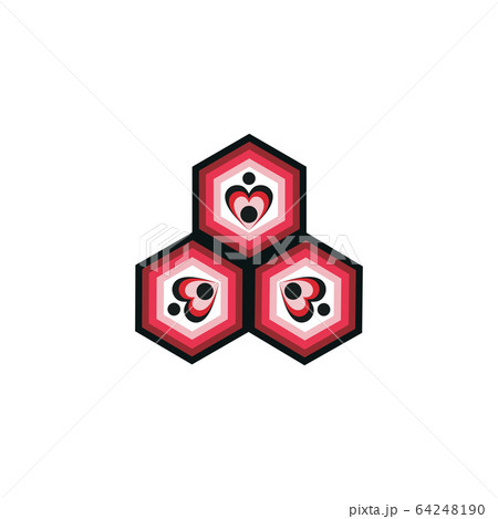 Aboriginal art dots painting icon logo design 64248190