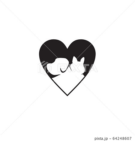 Dog and cat lover logo design Dog and cat lover logo design 64248607