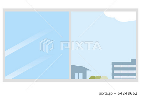 開けた窓から見える景色のイラストのイラスト素材 開けた窓から見える景色のイラストのイラスト素材