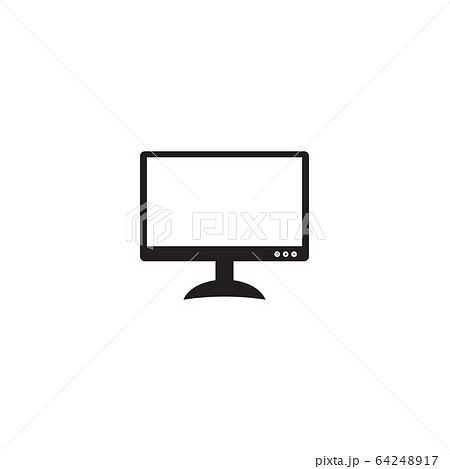 Computer monitor icon logo design template 64248917