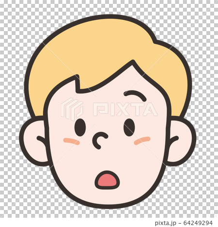 男孩2前臉張開嘴 64249294