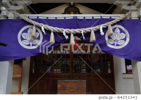 拝殿のアップ（拝殿　古鳴海八幡社　八幡社　愛知県名古屋市緑区） 64251341