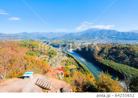苗木城跡の風景（天守・本丸跡からの眺め） 64255652