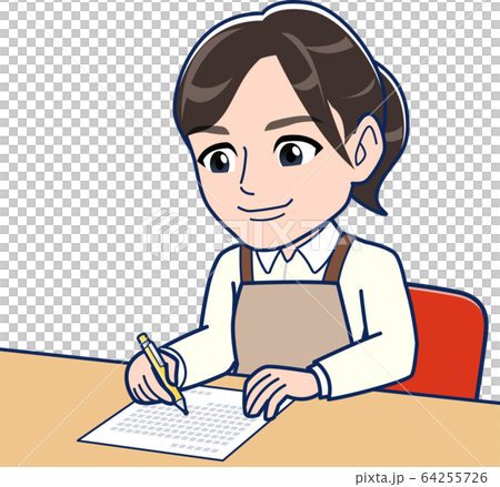 Housewife writing documents - Stock Illustration [64255726] - PIXTA