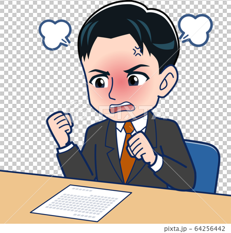 A man working on paperwork 64256442